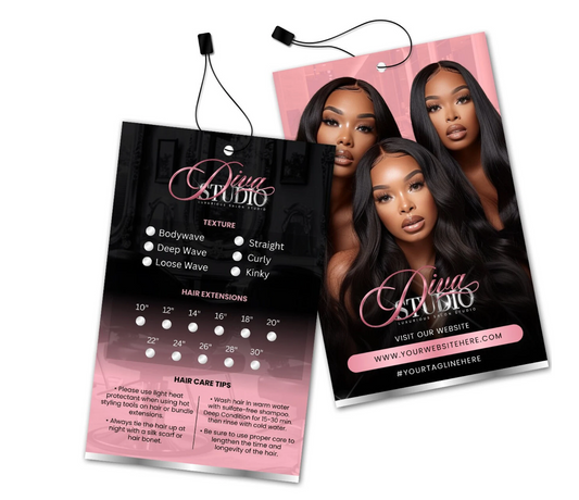 Hair Tag Design ( NO PRINT )